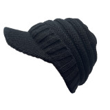 Duck tongue cap, warm knit yarn cap