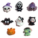 20MM Cute cartoon Halloween Pumpkin Ghost  Resin snap button charms