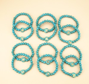 Twelve Constellations Turquoise Bracelet Natural Stone Bead Bracelet