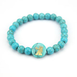 Twelve Constellations Turquoise Bracelet Natural Stone Bead Bracelet