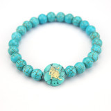 Twelve Constellations Turquoise Bracelet Natural Stone Bead Bracelet