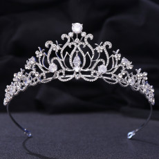 Alloy Crystal Crown Wedding Ball Party Bridal Crown