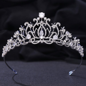 Alloy Crystal Crown Wedding Ball Party Bridal Crown