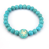 Twelve Constellations Turquoise Bracelet Natural Stone Bead Bracelet