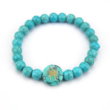 Twelve Constellations Turquoise Bracelet Natural Stone Bead Bracelet