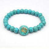 Twelve Constellations Turquoise Bracelet Natural Stone Bead Bracelet