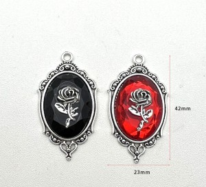 Gothic rose relief accessory Halloween pendant