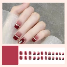 Handmade wearable nail art with silver glitter butterfly nail patches and wearable nail patches (including glue)