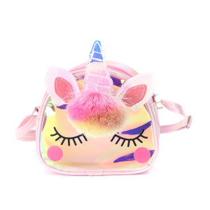 Unicorn children's crossbody bag TPU storage bag cartoon shoulder bag unicorn travel bag cute student