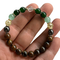 Tiger eye cut crystal gemstone bracelet