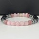 Natural Pink Crystal Ruby Obsidian Fashion Bracelet