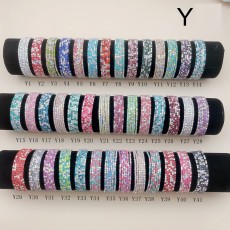 10pcs/lot Rhinestones Sparkling Elastic Bracelet with 80pcs crystal rhinestones