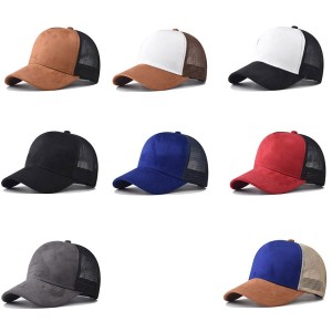 Outdoor suede baseball cap men's mesh cap hat