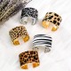 Leopard print bracelet with personalized and fashionable opening, zebra print bracelet