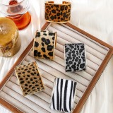 Leopard print bracelet with personalized and fashionable opening, zebra print bracelet