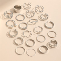 Butterfly Ring Opening Multi Joint Ring Set 22 Piece Love Ring Set