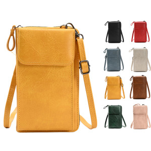 PU wallet shoulder crossbody bag multifunctional mobile phone bag