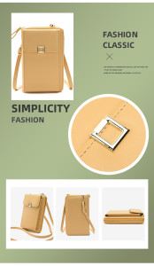 PU wallet shoulder crossbody bag multifunctional mobile phone bag