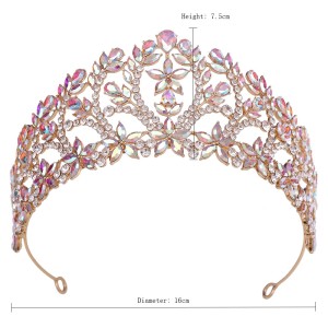 Alloy Crystal Crown Wedding Ball Party Bridal Crown