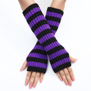 COSPLAY Christmas Long Arm Cover Open Finger Gloves Decorative Gloves