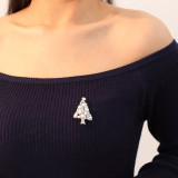 Pearl Christmas Tree Brooch