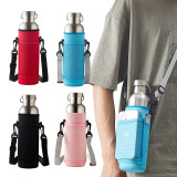 Insulated portable cup cover, crossbody, outdoor sports water bottle bag, thickened diving material water bottle cover
