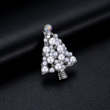 Pearl Christmas Tree Brooch