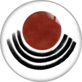 20MM Pink pattern glass snap button charms