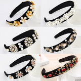 Baroque sponge full diamond  headband hair accessories
