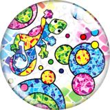 20MM Colorful gecko glass snap button charms
