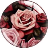 20MM Colorful patterns glass snap button charms