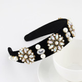 Baroque sponge full diamond  headband hair accessories