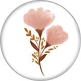 20MM Pink pattern glass snap button charms