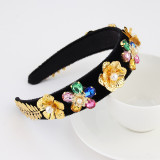 Baroque sponge full diamond  headband hair accessories