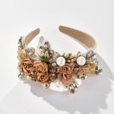 Baroque sponge full diamond  headband hair accessories