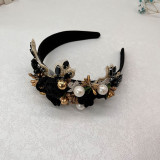 Baroque sponge full diamond  headband hair accessories