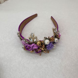Baroque sponge full diamond  headband hair accessories