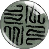 20MM Green pattern glass snap button charms