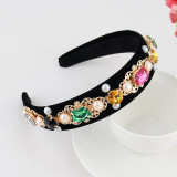 Baroque sponge full diamond  headband hair accessories
