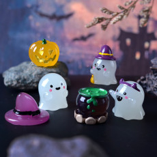 Halloween Night Light Wizard Ghost Micro Landscape Gardening Small Accessories Creative Car Night Light Ornament