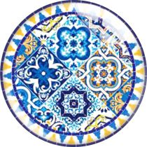 20MM Colorful patterns glass snap button charms
