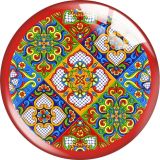 20MM Colorful patterns glass snap button charms