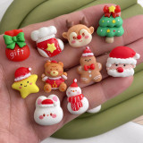 20MM Christmas Santa Claus Cartoon Resin snap button charms