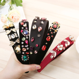 Baroque sponge full diamond  headband hair accessories