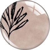 20MM Green pattern glass snap button charms