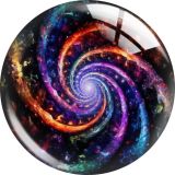 20MM Colorful patterns glass snap button charms
