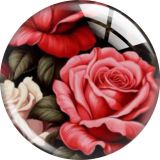 20MM Colorful patterns glass snap button charms