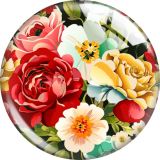 20MM Colorful patterns glass snap button charms