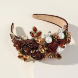 Baroque sponge full diamond  headband hair accessories
