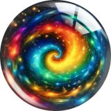 20MM Colorful patterns glass snap button charms
